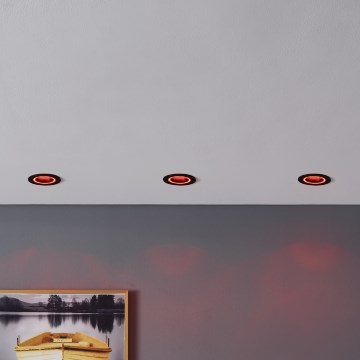 Eglo - Светодиодный RGBW-встроенный светильник с регулированием яркости LED/4,7W/230V черный