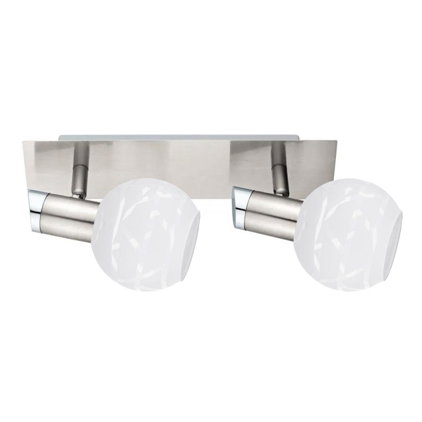Eglo - Светодиодный точечный светильник MY CHOICE 2xE14/4W/230V матовый хром/белый