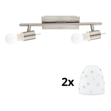 Eglo - Светодиодный точечный светильник MY CHOICE 2xE14/4W/230V матовый хром/белый