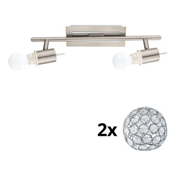 Eglo - Светодиодный точечный светильник MY CHOICE 2xE14/4W/230V матовый хром