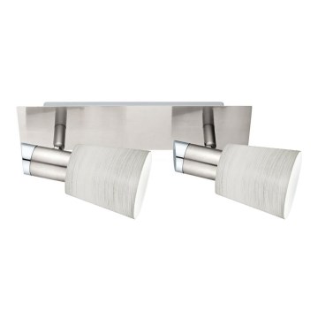 Eglo - Светодиодный точечный светильник MY CHOICE 2xE14/4W/230V матовый хром/кремовый
