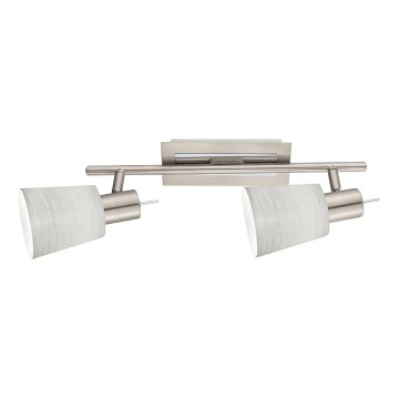 Eglo - Светодиодный точечный светильник MY CHOICE 2xE14/4W/230V матовый хром/кремовый