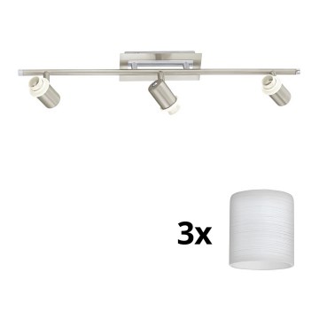 Eglo - Светодиодный точечный светильник MY CHOICE 3xE14/40W/230V матовый хром/белый