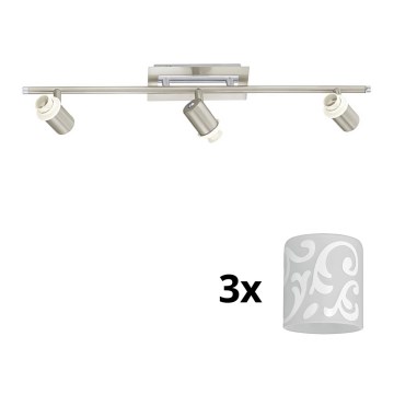Eglo - Светодиодный точечный светильник MY CHOICE 3xE14/40W/230V матовый хром/белый