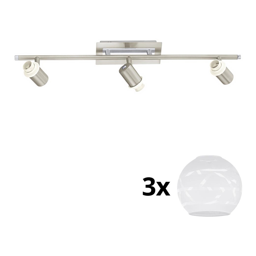Eglo - Светодиодный точечный светильник MY CHOICE 3xE14/40W/230V матовый хром/белый