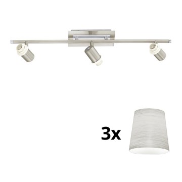 Eglo - Светодиодный точечный светильник MY CHOICE 3xE14/40W/230V матовый хром/кремовый