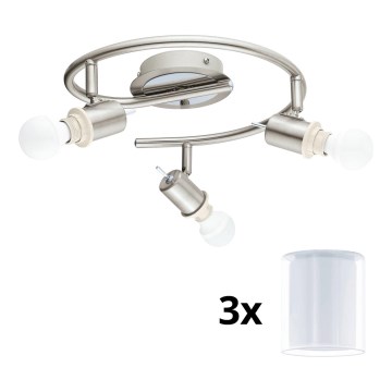 Eglo - Светодиодный точечный светильник MY CHOICE 3xE14/4W/230V матовый хром/белая