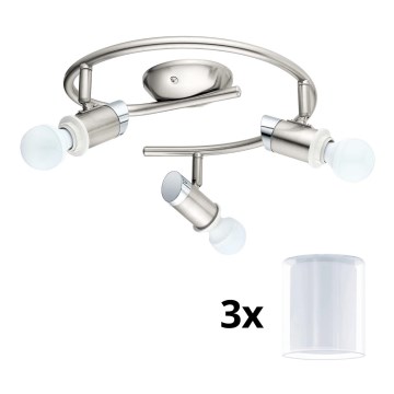 Eglo - Светодиодный точечный светильник MY CHOICE 3xE14/4W/230V матовый хром/белый