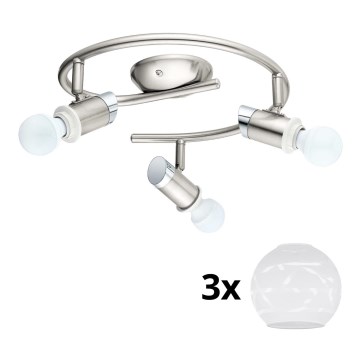 Eglo - Светодиодный точечный светильник MY CHOICE 3xE14/4W/230V матовый хром/белый