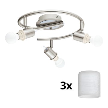 Eglo - Светодиодный точечный светильник MY CHOICE 3xE14/4W/230V матовый хром/белый