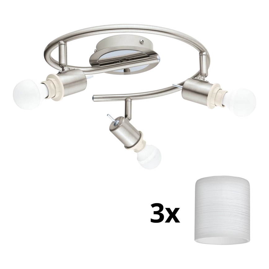 Eglo - Светодиодный точечный светильник MY CHOICE 3xE14/4W/230V матовый хром/белый