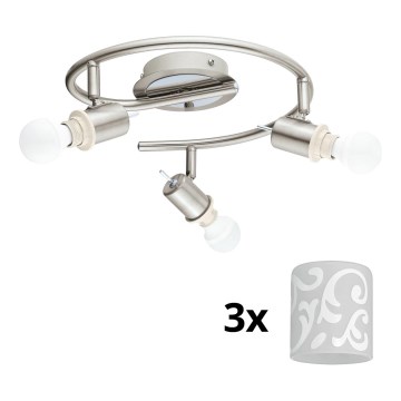 Eglo - Светодиодный точечный светильник MY CHOICE 3xE14/4W/230V матовый хром/белый