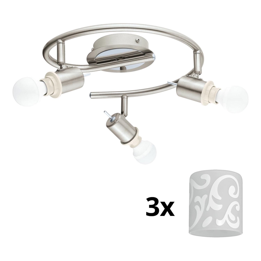 Eglo - Светодиодный точечный светильник MY CHOICE 3xE14/4W/230V матовый хром/белый