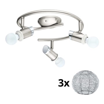 Eglo - Светодиодный точечный светильник MY CHOICE 3xE14/4W/230V матовый хром