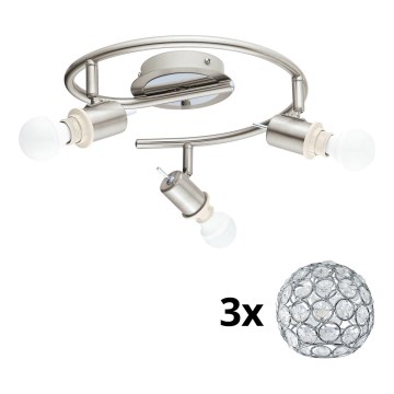 Eglo - Светодиодный точечный светильник MY CHOICE 3xE14/4W/230V матовый хром