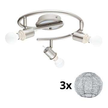 Eglo - Светодиодный точечный светильник MY CHOICE 3xE14/4W/230V матовый хром