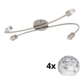 Eglo - Светодиодный точечный светильник MY CHOICE 4xE14/4W/230V матовый хром/белый/черный