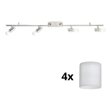 Eglo - Светодиодный точечный светильник MY CHOICE 4xE14/4W/230V матовый хром/белый