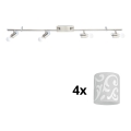 Eglo - Светодиодный точечный светильник MY CHOICE 4xE14/4W/230V матовый хром/белый