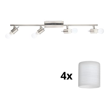 Eglo - Светодиодный точечный светильник MY CHOICE 4xE14/4W/230V матовый хром/белый