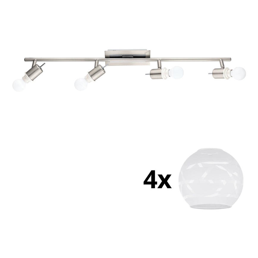 Eglo - Светодиодный точечный светильник MY CHOICE 4xE14/4W/230V матовый хром/белый