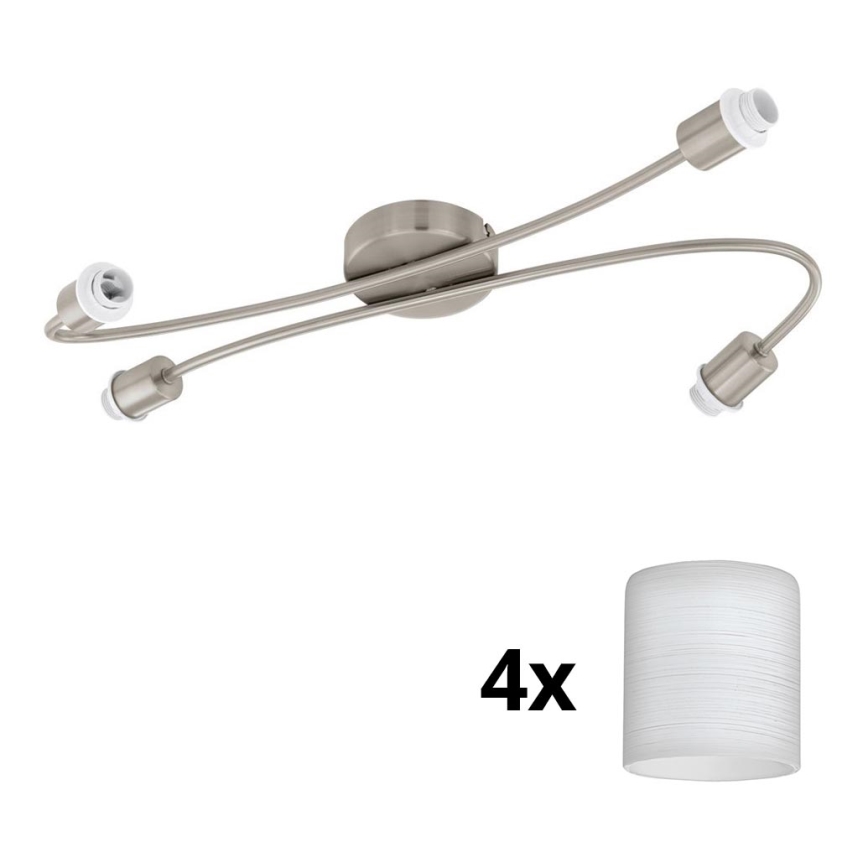 Eglo - Светодиодный точечный светильник MY CHOICE 4xE14/4W/230V матовый хром/белый