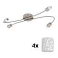 Eglo - Светодиодный точечный светильник MY CHOICE 4xE14/4W/230V матовый хром/белый