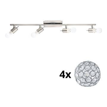 Eglo - Светодиодный точечный светильник MY CHOICE 4xE14/4W/230V матовый хром