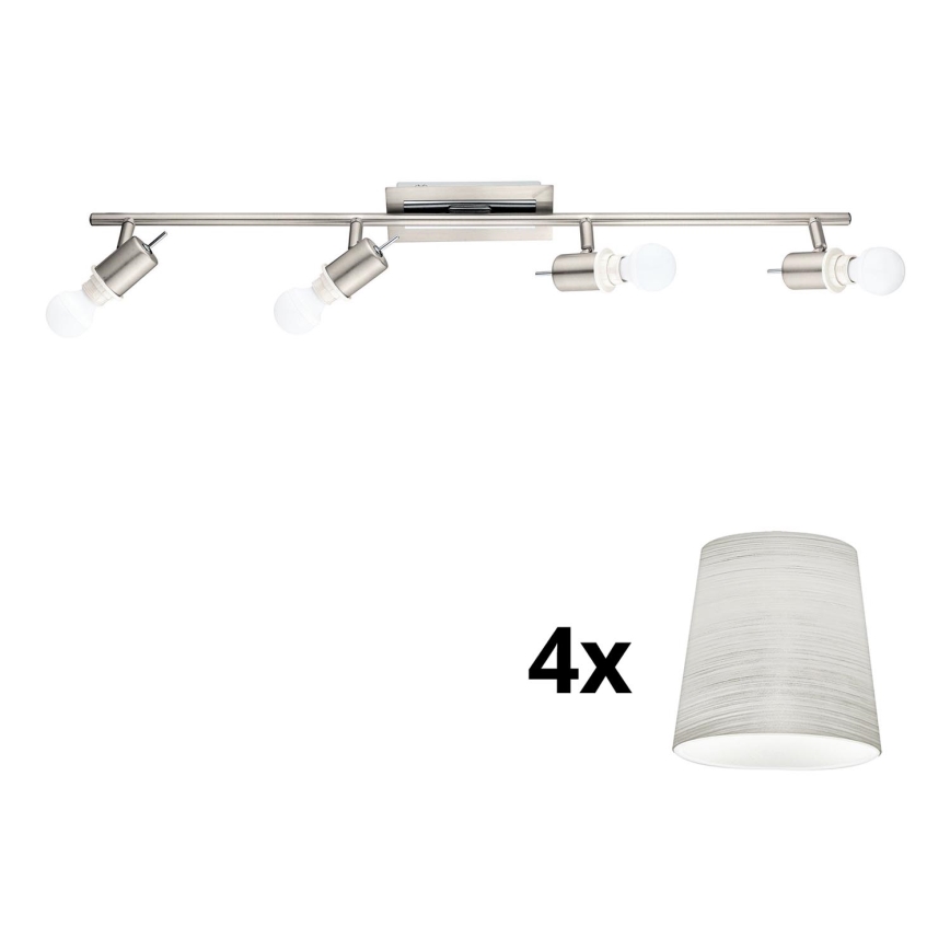 Eglo - Светодиодный точечный светильник MY CHOICE 4xE14/4W/230V матовый хром/кремовый