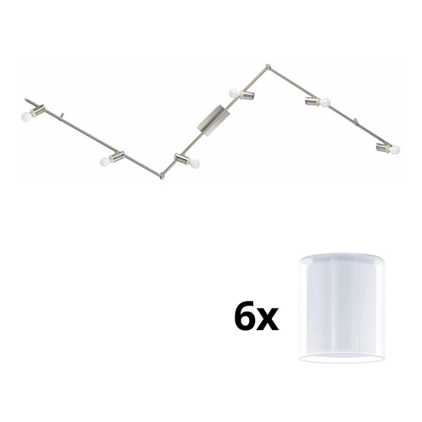 Eglo - Светодиодный точечный светильник MY CHOICE 6xE14/4W/230V матовый хром/белый