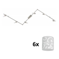 Eglo - Светодиодный точечный светильник MY CHOICE 6xE14/4W/230V матовый хром/белый