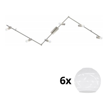 Eglo - Светодиодный точечный светильник MY CHOICE 6xE14/4W/230V матовый хром/белый