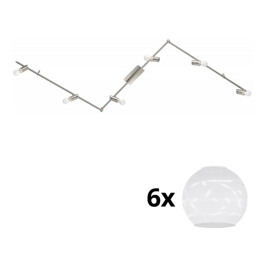 Eglo - Светодиодный точечный светильник MY CHOICE 6xE14/4W/230V матовый хром/белый