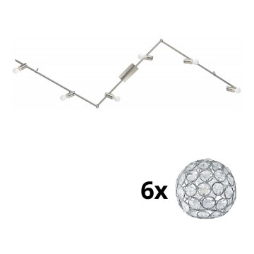 Eglo - Светодиодный точечный светильник MY CHOICE 6xE14/4W/230V матовый хром