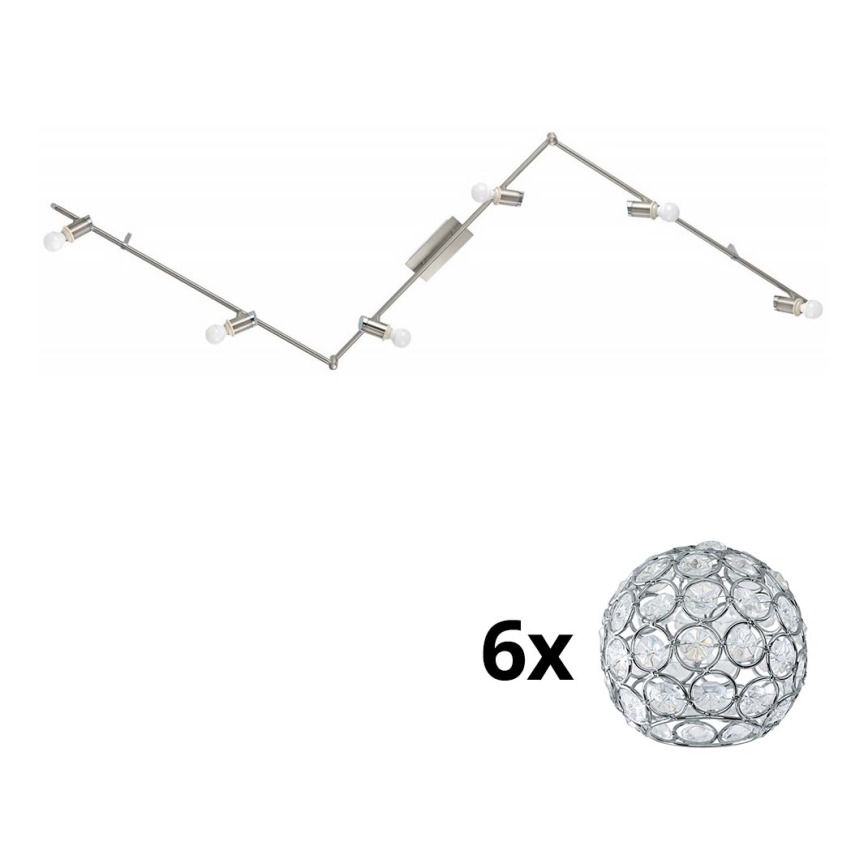 Eglo - Светодиодный точечный светильник MY CHOICE 6xE14/4W/230V матовый хром