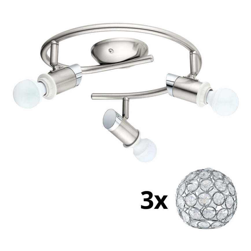 Eglo - Светодиодный точечный светильник MY CHOICE 3xE14/4W/230V  матовый хром