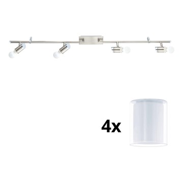 Eglo - Светодиодный точечный светильник MY CHOICE 4xE14/4W/230V матовый хром/белый