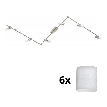 Eglo - Светодиодный точечный светильник MY CHOICE 6xE14/4W/230V матовый хром/белый