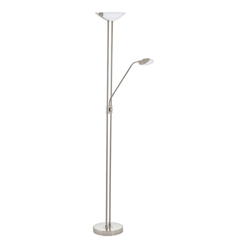 Eglo - Светодиодный торшер с регулированием яркости LED/20W + LED/2,5W матовый хром