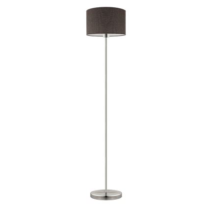 Eglo - Светодиодный торшер TUNJA 1xE27/60W/230V матовый хром/коричневый