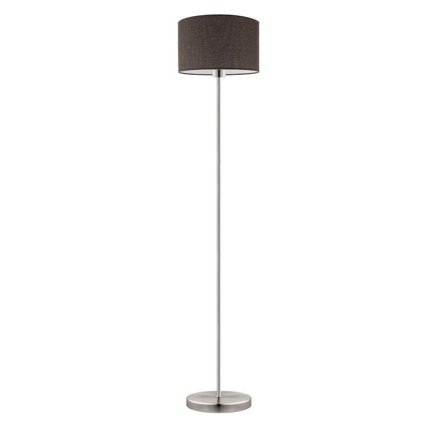 Eglo - Светодиодный торшер TUNJA 1xE27/60W/230V матовый хром/коричневый
