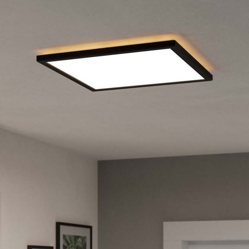Eglo - Светодиодный уличный потолочный светильник LED/17,6W/230V 2700/4000/6500K 39x39 см IP44 черный