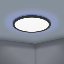 Eglo - Светодиодный диммируемый потолочный RGBW-светильник LED/16,5W/230V черный ZigBee