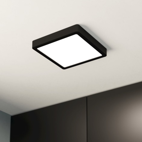 Eglo - Светодиодный потолочный светильник для ванной комнаты LED/17W/230V IP44 черный