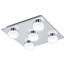 Eglo - Светодиодный потолочный светильник для ванной комнаты с регулированием яркости 5xLED/7,2W/ IP44