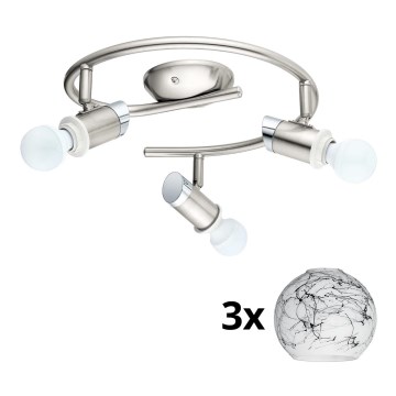Eglo - Світильник точковий LED MY CHOICE 3xE14/4W/230V матовий хром/білий/чорний