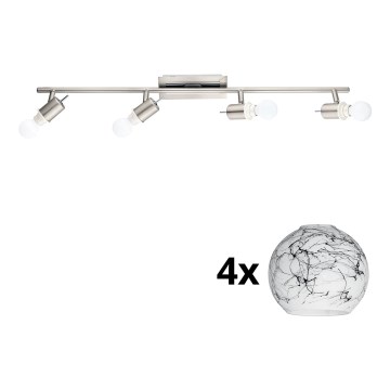 Eglo - Світильник точковий LED MY CHOICE 4xE14/4W/230V матовий хром/білий/чорний