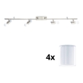 Eglo - Світильник точковий LED MY CHOICE 4xE14/4W/230V матовий хром/білий