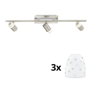 Eglo - Світильник точковий LED MY CHOICE 3xE14/40W/230V матовий хром/білий
