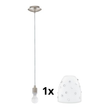 Eglo - Світлодіодна люстра на тросі MY CHOICE 1xE14/4W/230V матовий хром/білий